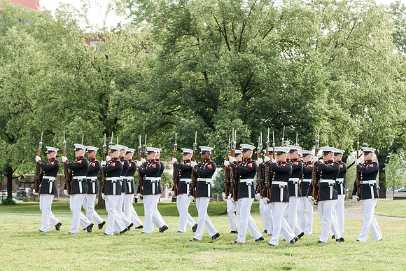 05-19-15 Marine Drill Team at Marine Memorial (38)