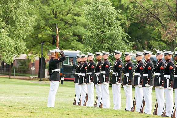 05-19-15 Marine Drill Team at Marine Memorial (25)